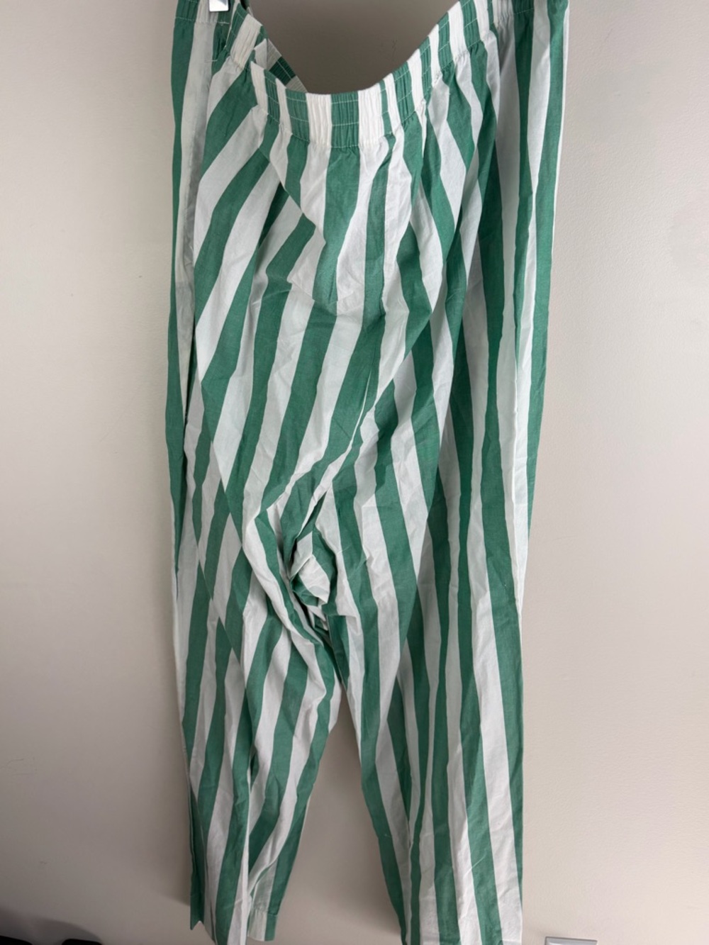 Old Navy Green and White Striped Boxer Pants 4X